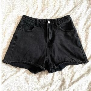 SHEIN Black High Waist Denim Shorts Women’s M